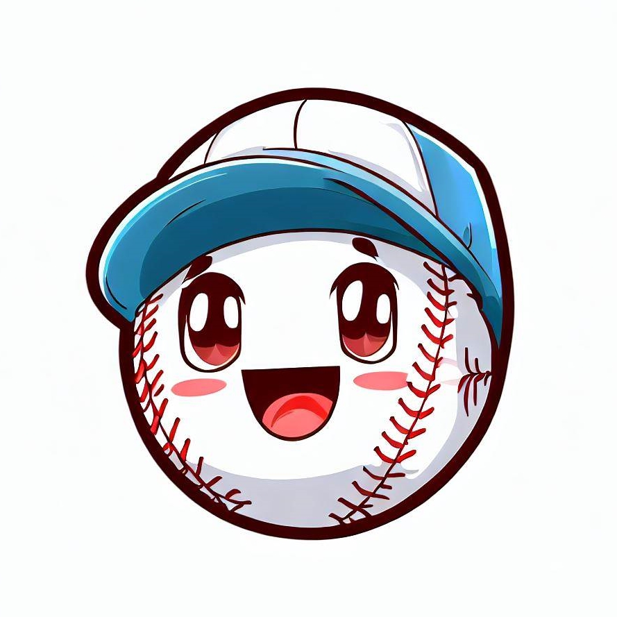 Anime Baseball Face Logo